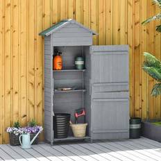 OutSunny Wood Garden Storage Shed Tool Cabinet