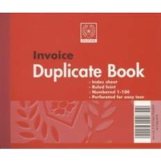 Red Notepads 102x127mm Duplicate Invoice Book Carbon Ruled 1-100