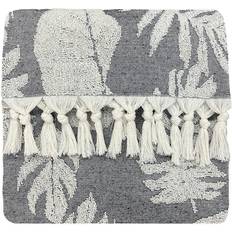 Cotton Bath Towels Furn Tropics Botanical Cotton Jacquard Bath Towel Black