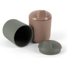 Dantoy Tiny Biobased Sippy Cups Mocca & Olive