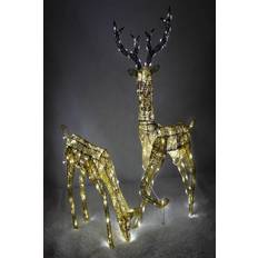 Monster Shop - Light Up Reindeer Gold Stag Doe Figurine