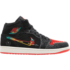 Nike Air Jordan 1 Mid SE Siempre Familia - Black/Sail/Roma Green/Chile Red