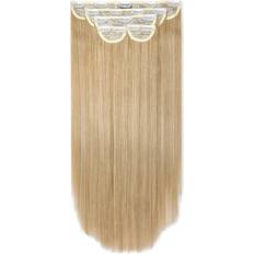 Blonde Clip-On Extensions Lullabellz Super Thick Curly Clip In Hair Extensions 22" 5-pack 611/KB88 Golden Blonde