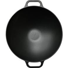 Victoria Home Cast Iron Cookware Woks Black