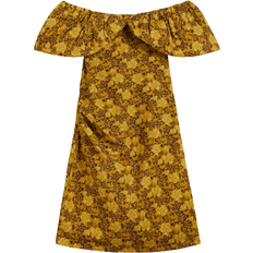 Yellow Dresses Ted Baker Ondina Floral Print Ruched Mini Dress