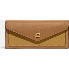 Coach Wyn brown leather mini wallet, Brown.