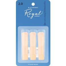 D'Addario Royal by Bb Clarinet Reeds, Strength 2.0, 3-pack