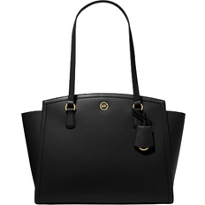 Michael Kors Chantal Large Pebbled Leather Tote Bag - Black