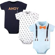 Little Treasures Anchor Suspenders 3-Piece Bodysuit Set