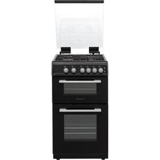 50cm - Silver Gas Cookers Montpellier MDOG50LK Black Silver, Grey