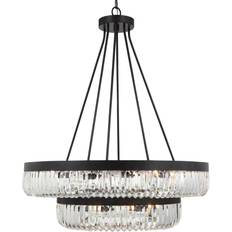 Crystorama Alister 26-Light Charcoal Pendant Lamp