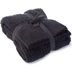 Barefoot Dreams CozyChic Ribbed Blankets Black (177.8x127cm)