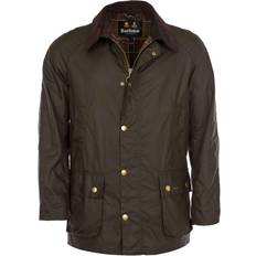 Green - Men Jackets Barbour Ashby Wax Jacket - Olive