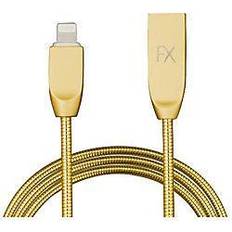 Aquarius Zinc Alloy Lightning to USB Sync and Charge Cable - Gold