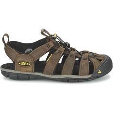 Brown - Men Sport Sandals Keen Clearwater Leather CNX - Dark Earth/Black