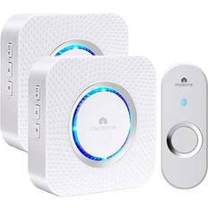 Mydome Arctic Square II Wireless Doorbell And Chime Kit With 2 Plug-In Receivers