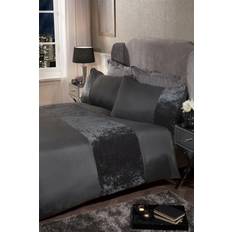 Sienna Crushed Case Duvet Cover Black, Grey