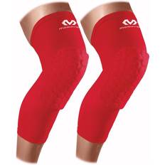 McDavid Knee Compression Sleeves: Hex Knee Pads Compression Leg Sleeve for Basketball, Volleyball, Weightlifting, and More Pair of Sleeves, SCARLET, Adult: X-LARGE