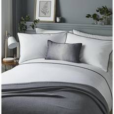 Serene Pom Pom Easy Care Duvet Cover Grey (230x220cm)