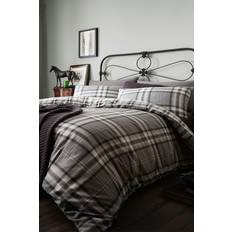 Catherine Lansfield Kelso Duvet Cover Natural, White, Black, Grey