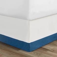 Colorblock Tailored Bed Skirt Valance Sheet Blue, White