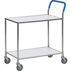 Staples Kongamek KOMFORT table trolley, shelves, white, LxWxH 840 x 435 x 900 mm