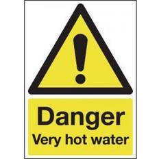 Safety Sign Danger Very Hot Water 75x50mm Self-Adhesive
