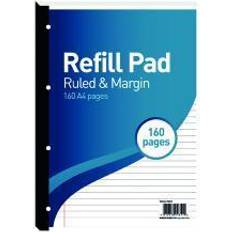 Hamelin 8mm Ruled/Margin Refill Pad A4