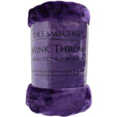 Grape, Single Mink Fleece Blankets Purple