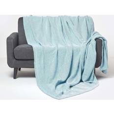 Homescapes Teal, 255 360 Halden Chevron Blankets