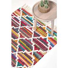 Homescapes Amsterdam Handwoven Cotton Chindi Kilim Multicolour