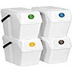 Prosperplast Sortibox 4x25L white segregation basket set ISWB25S4