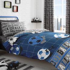 Bedlam Football Duvet Cover Grey, Black, Blue, Silver