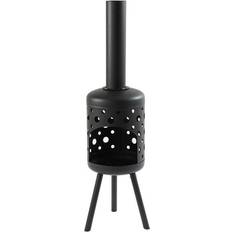Callow Gozo 115cm Tower Outdoor Fireplace Black