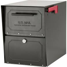 Architectural Mailboxes Oasis Classic Graphite Bronze, Extra Large, Steel, Locking, Post Mount Parcel