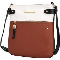 MKF Collection by Mia K. MKF-X696COG-BK Camilla Crossbody Bag, Cognac & Black