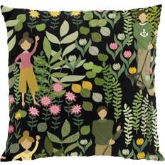 Arvidssons Textil Trädgård 47x47 Cushion Cover Black, Blue, Green