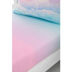 Bed Sheets Catherine Lansfield Ombre Rainbow Clouds Bed Sheet Pink, Blue (90x190cm)
