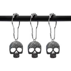 Stainless Steel Shower Curtain Hooks ZILucky Sugar Skull (B07RJB67TD) 12-pack