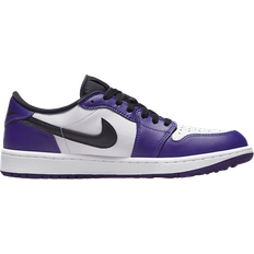 46 ⅓ - Men Golf Shoes Nike Air Jordan 1 Low G - White/Court Purple/University Red/Black