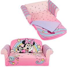 Pink Sofas Kid's Room Marshmallow Furniture Minnie Mouse 3-in-1 Slumber Sofa