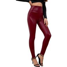 Everbellus Sexy Womens Faux Leather High Waisted