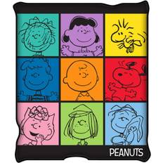 Peanuts Buffalo, LLC. Grid Fleece Blankets Brown, Silver, Black