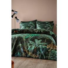 200 Thread Count Midnight Tropics Siona Duvet Cover Multicolour, Green, Blue, Yellow