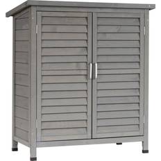Pots, Plants & Cultivation OutSunny Garden Storage Shed Solid Fir Wood Garage