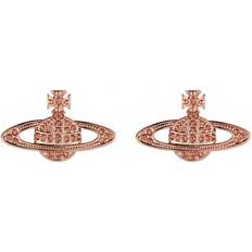 Pink Earrings Vivienne Westwood Mini Bas Relief Earrings - Rose Gold/Pink