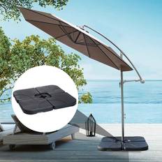 Black Parasol Bases OutSunny 4pc Water For Fillable Cantilever Parasol Umberella Base