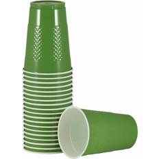 Jam Paper 20-Count 16-oz Green Plastic Disposable Cups 22555216GR