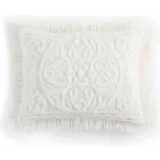 Beatrice Home Fashions Chenille, Standard Sham Pillow Case White, Natural