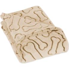 Zingz & Thingz Embossed Bone Print Microfiber Pet Blanket, CAMZ34143